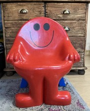 Vintage 80's Mr Men Bluebird Toys Mr Small Plastic Child's Chair