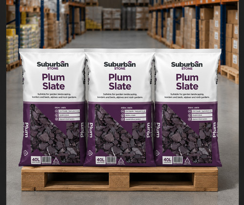 40mm plum slate chippings - slate, 5