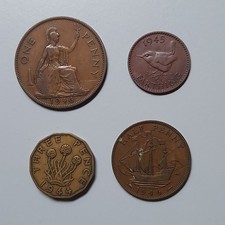 George VI 4 X Coins
