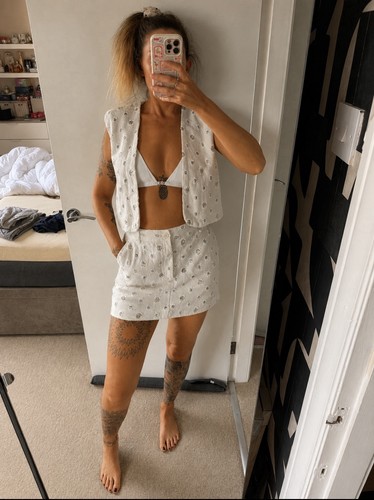 Zara white silver sequin - zara,