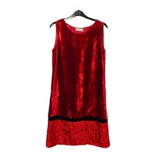 Vintage Red Velvet Dress with
