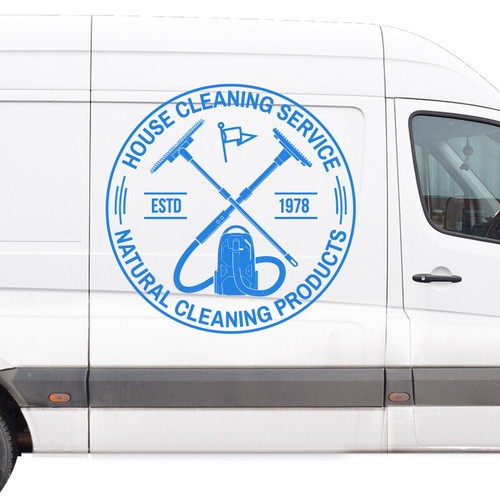 Cleaning company wall sticker