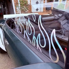 LARGE WINDOW FLAMES JDM VIRAL STICKERS DECALS DRIFT BUMPER WINDOW VINYL CAR VAN