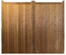 WOODEN TREATED / THERMOWOOD PAIR OF DRIVEWAY GARDEN GATES 'WANSTROW'