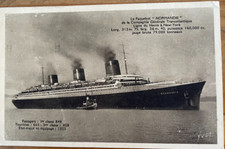 LE PAQUEBOT NORMANDIE TRANSATLANTIC LINER LE HAVRE TO NEW YORK 1958 YVON P'CARD