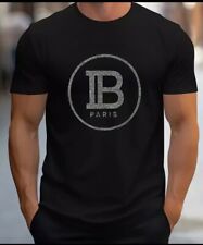 Men's Fashion Short Sleeve In Silver Glitter Luxury T-shirt  Classic 