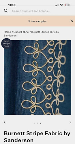 Sanderson burnett embroidered - sanderson,