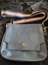 Pale Blue Leather Crossbody Bag New