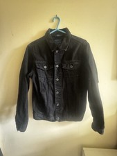 Zara Mens Black Denim Jacket