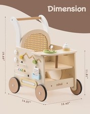 ROBUD Wooden Baby Push Walker