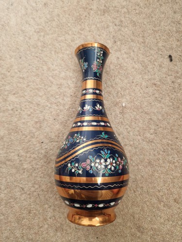 Vintage copper enamel - copper, vase