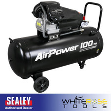 Sealey 100L V-Twin Direct