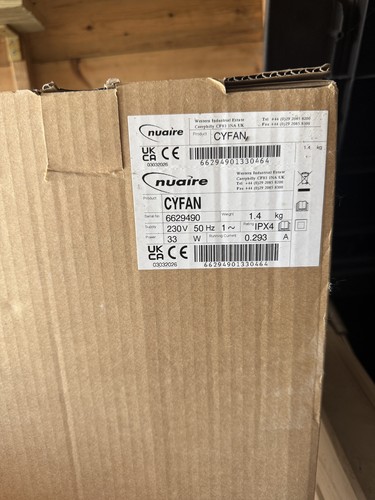 Nuaire cyfan extractor fan - nuaire,