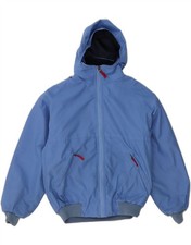 MUSTO Boys Hooded Bomber Jacket 11-12 Years Blue Polyester DP32