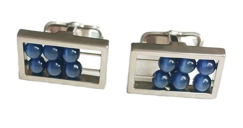 Cufflinks silver tone - silver, abacus