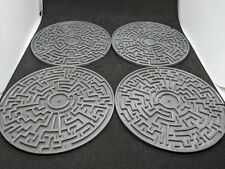 4x Maze Themed Coasters 4" Set Drinks Mat Cup Mug Unique Gift Him Her
