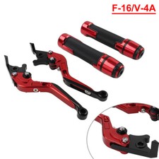 Red Extendable Brake Clutch Lever Handlebar Grip Set For Yamaha XSR900 ABS