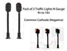 Pack of 2 Traffic Lights N Gauge 9v to 16v Common Negative