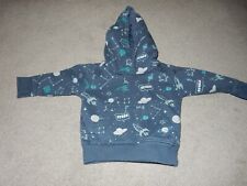 Minoti 9-12 months hoodie blue space theme