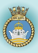 HMS ARK ROYAL CREST ON A METAL