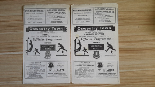 Oswestry town programmes - 2,