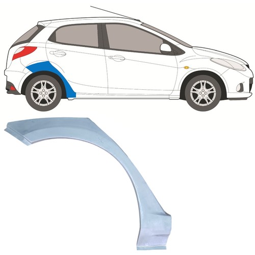 Rear wing repair panel for