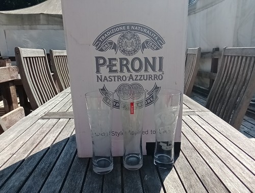 Peroni pint glasses - peroni,