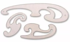 Drawing Drafting Stencil Templates Wave Art & Craft 3 French Curve Curved Rulers