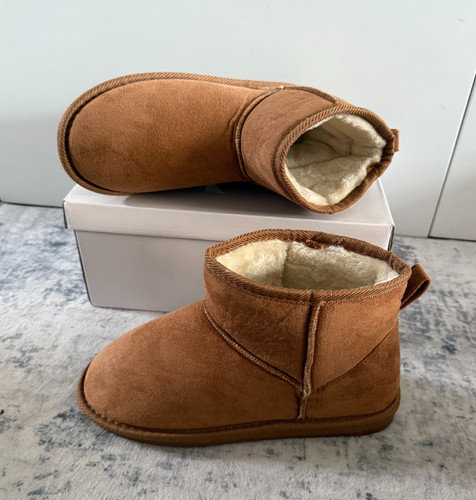 Womens tan ankle - boots, faux