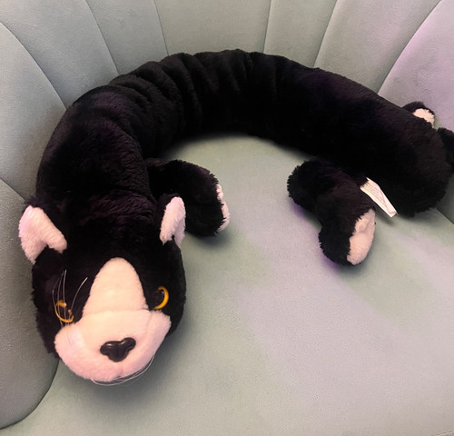 Black white cat plush - cat,