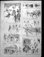 Old Print Winter Sports