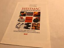 WESTMAC Tanaka Brushcutters Hedgecutters Chainsaws Original 1970s Brochure