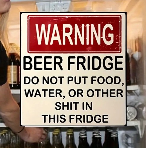 Beer fridge fun sticker - beer,