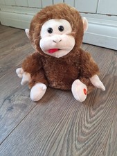 Monkey Cheeky Funny Face Electronic Soft Plush Toy Moving Arms And Tongue