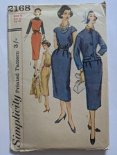 Vintage sewing pattern 1950s  Dress and Jacket 36" bust Simplicity 2168