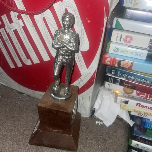 Vintage football trophy figure - vintage,