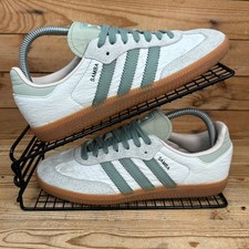Adidas Trainers Womens Size UK 6 White Free Green Originals Casual Shoes OG