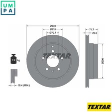 2x BRAKE DISC 92165503 FOR