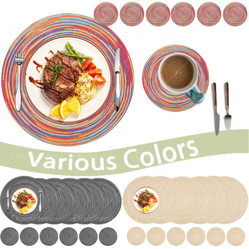 Set 12pcs round placemats - of,