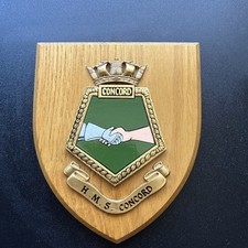 Bb37- British Royal Navy HMS Concord wall plaque