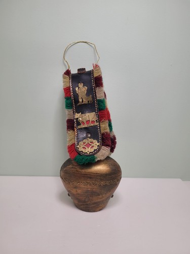 Vintage swiss cow bell leather - vintage,