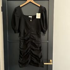 Sandro Black Ruched Dress