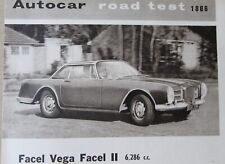 Original 1962 FACEL VEGA FACEL 2  Autocar magazine road test No 1886