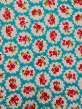 Vintage retro fabric/ flower pattern 100% cotton 45" wide sold by the meter