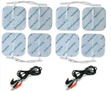 8 SQUARE ADHESIVE TENS ELECTRODES WITH FEMALE LEAD WIRES (1 PAIR)