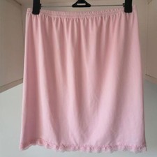 Women Satin Half Underskirt Petticoat Under Slip Dress Mini Skirt Safety Skirt