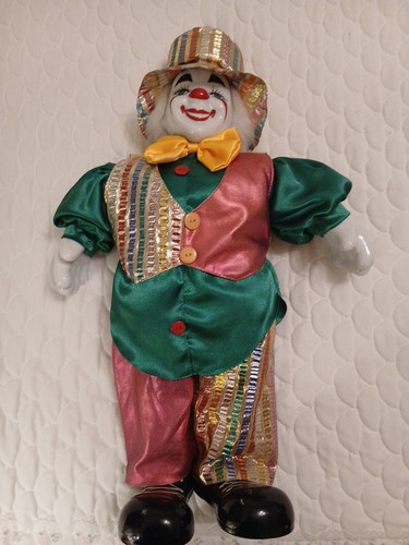 Multicoloured clown doll - clown,