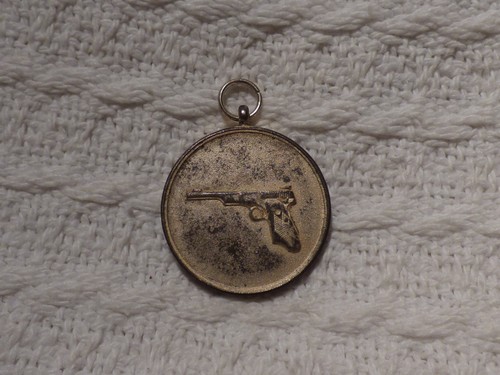 Vintage silvered prize medal - silvered,