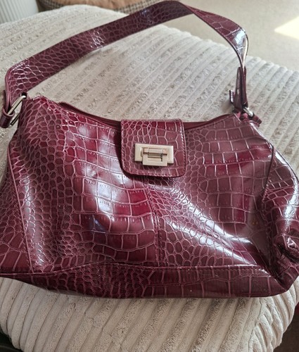 Matalan burgundy croc embossed - croc,