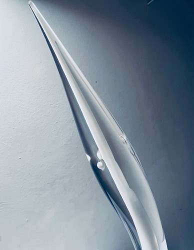 Clear art glass - glass, abstract